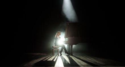 piano on a stage